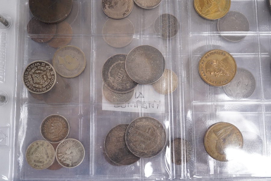 British, Commonwealth and World coins, 19th and 20th century, in an album